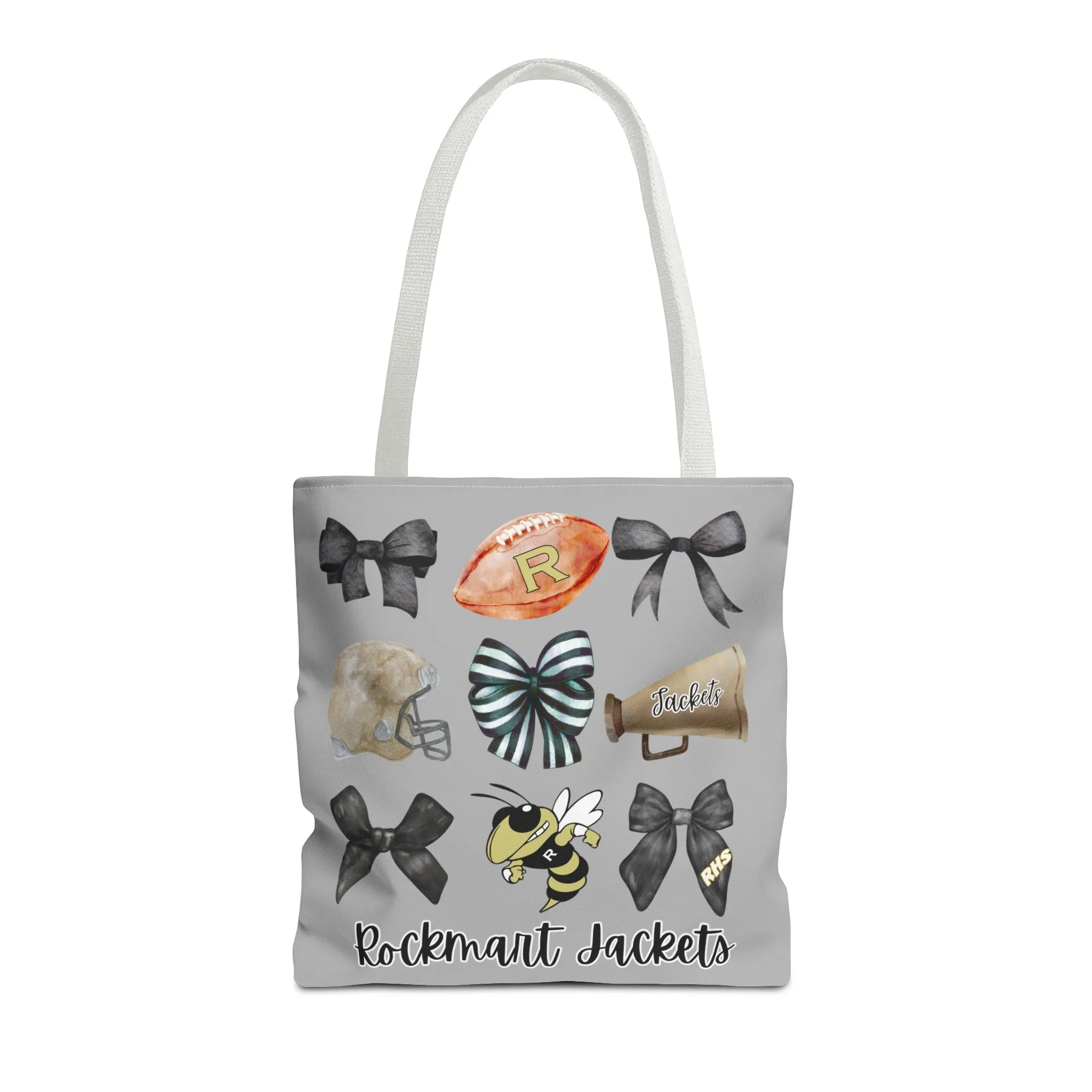 Rockmart Jackets Bows Football & Cheer Tote Bag (AOP)