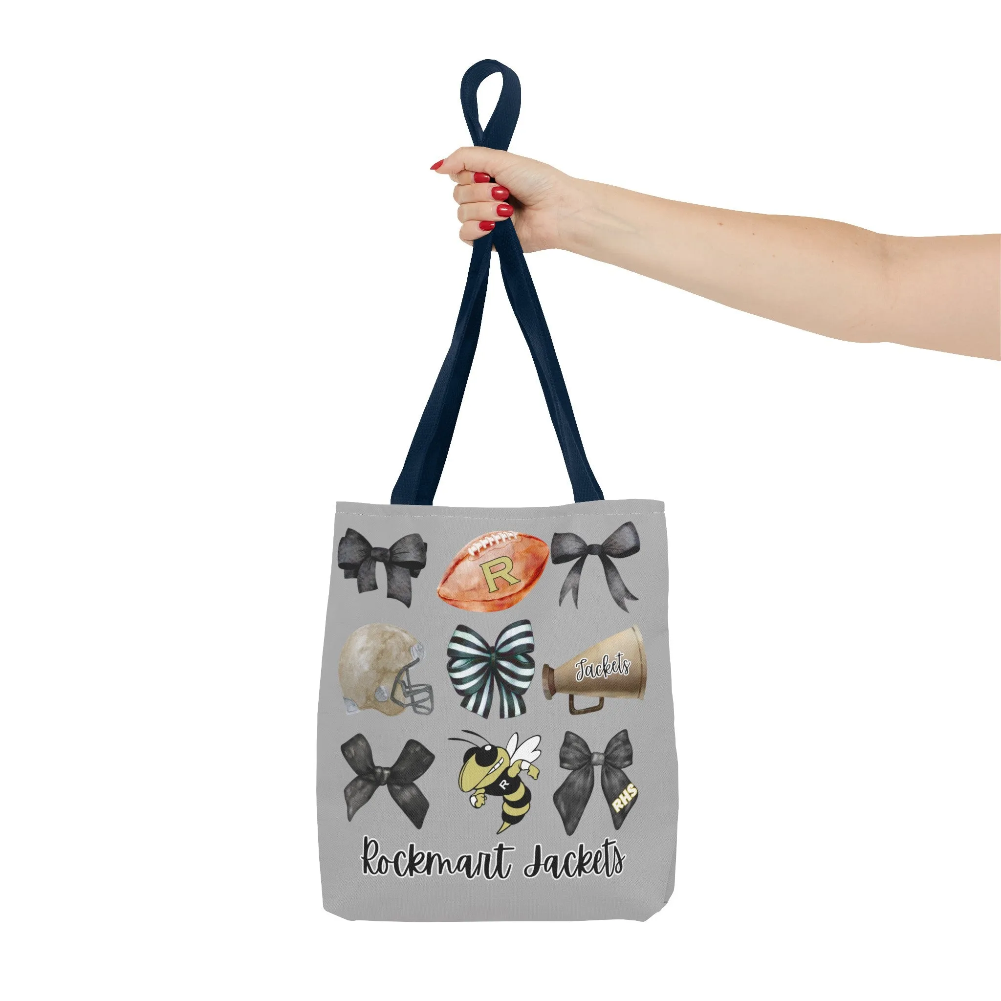 Rockmart Jackets Bows Football & Cheer Tote Bag (AOP)