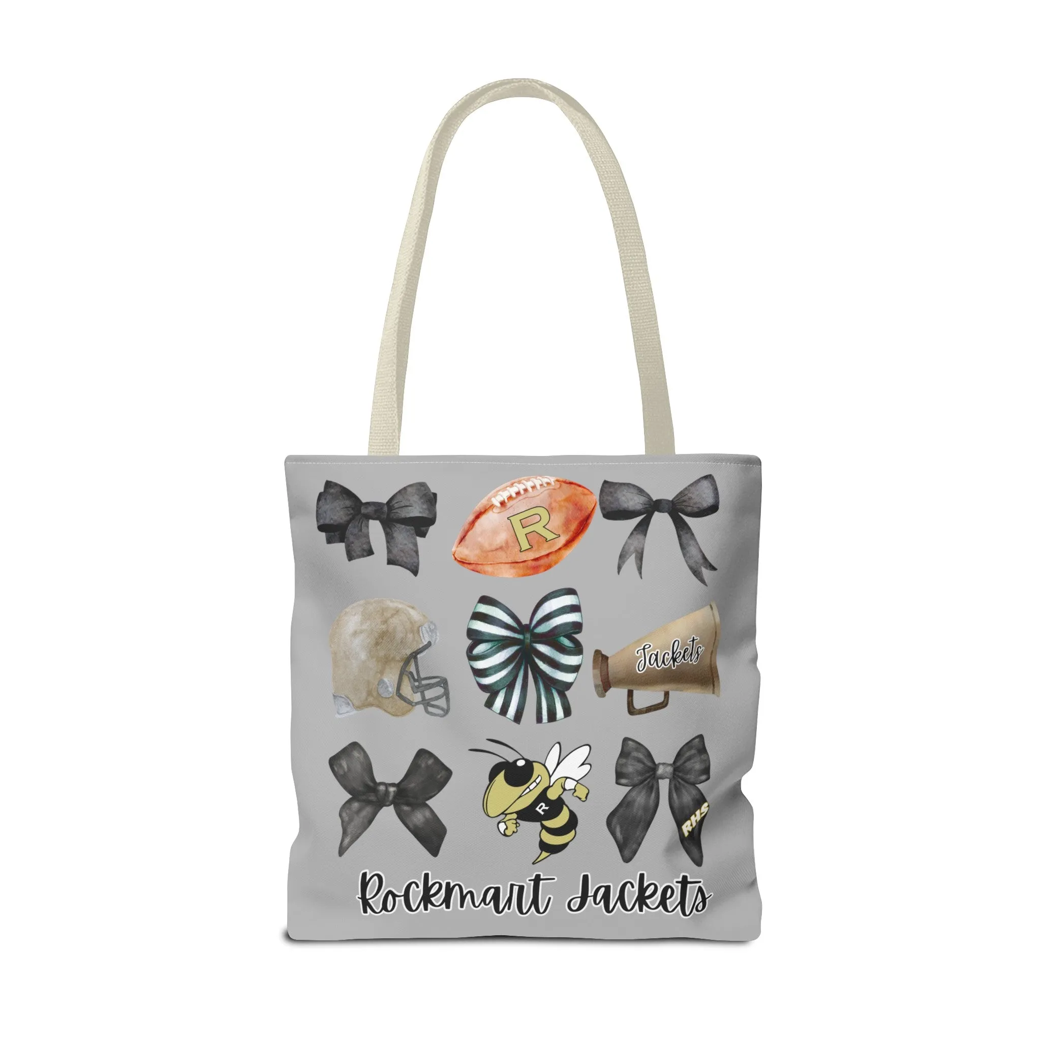 Rockmart Jackets Bows Football & Cheer Tote Bag (AOP)