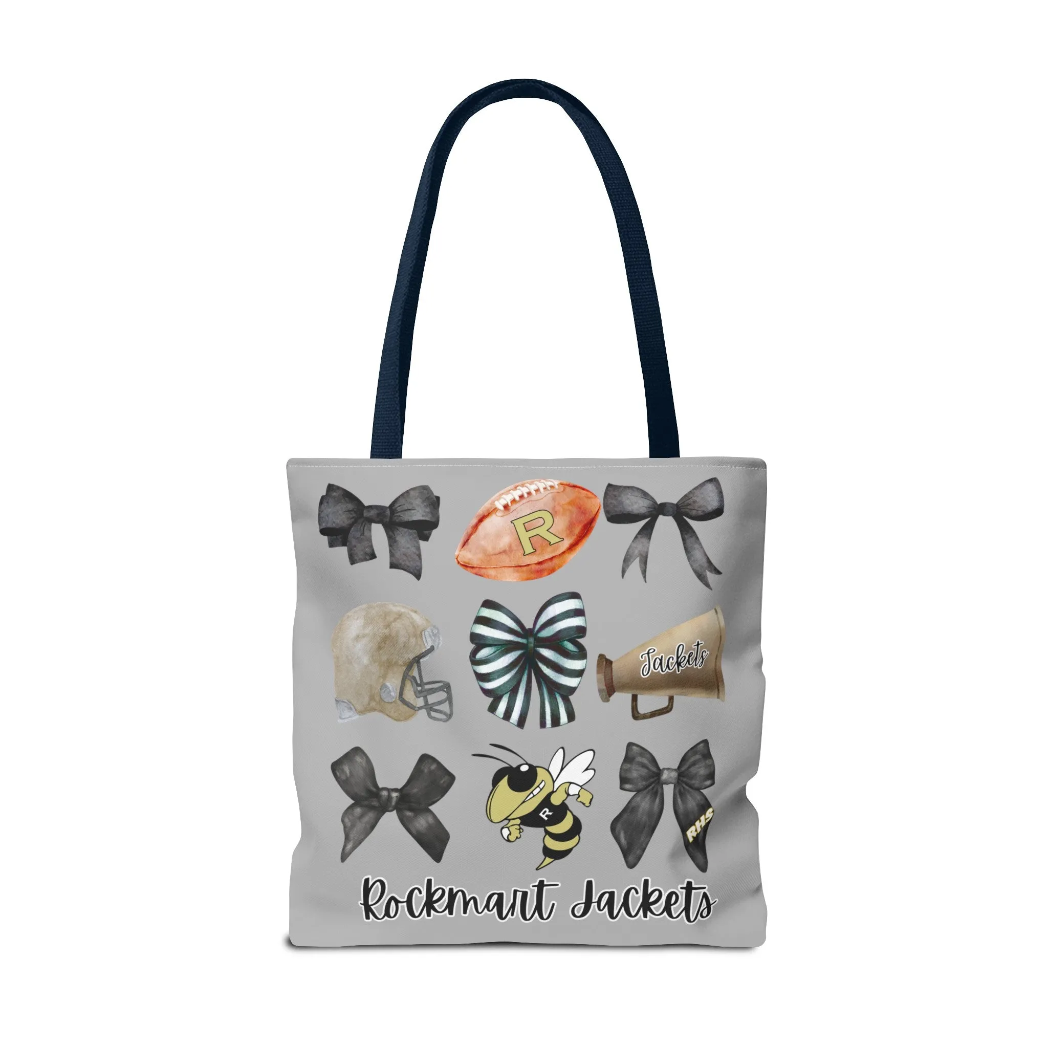 Rockmart Jackets Bows Football & Cheer Tote Bag (AOP)