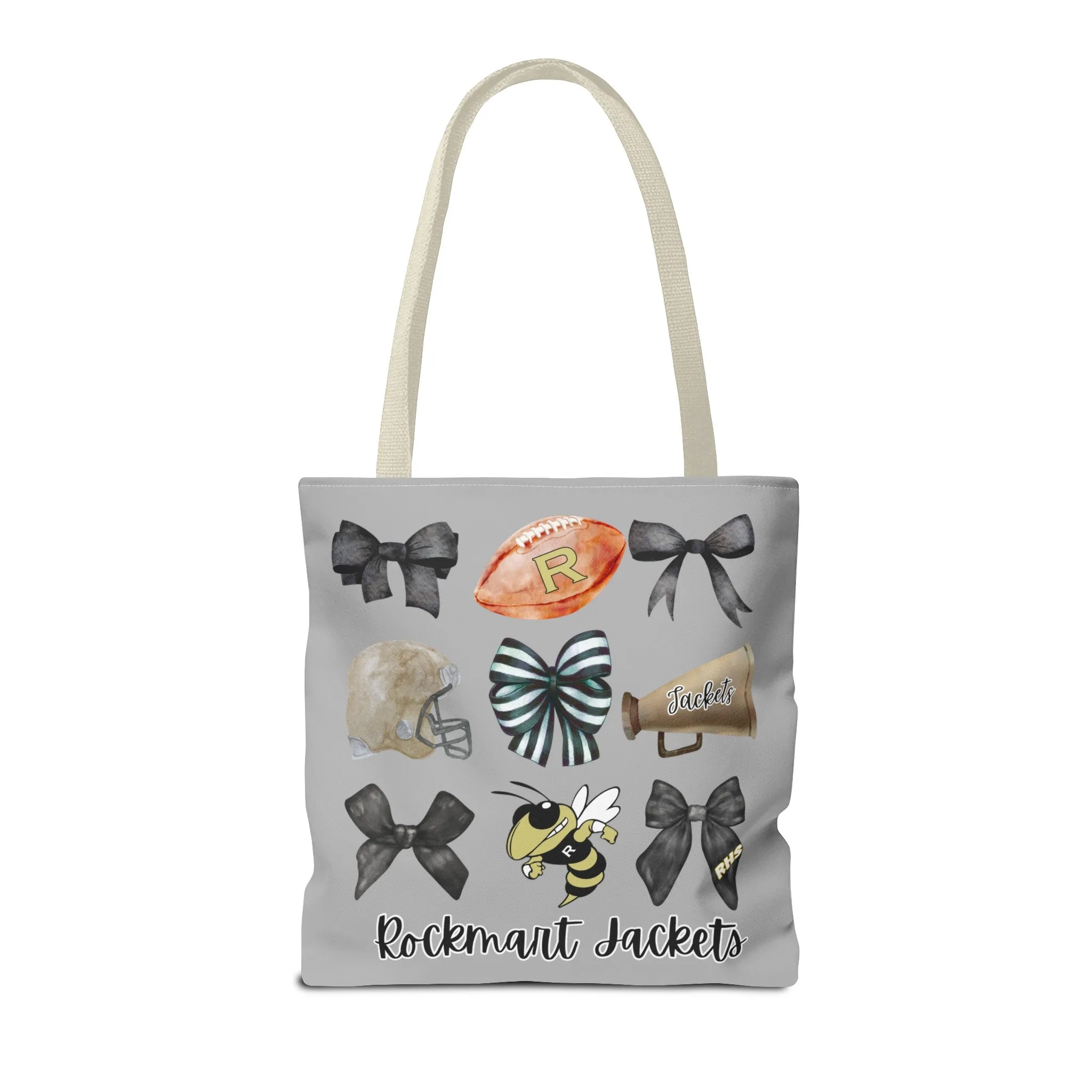 Rockmart Jackets Bows Football & Cheer Tote Bag (AOP)