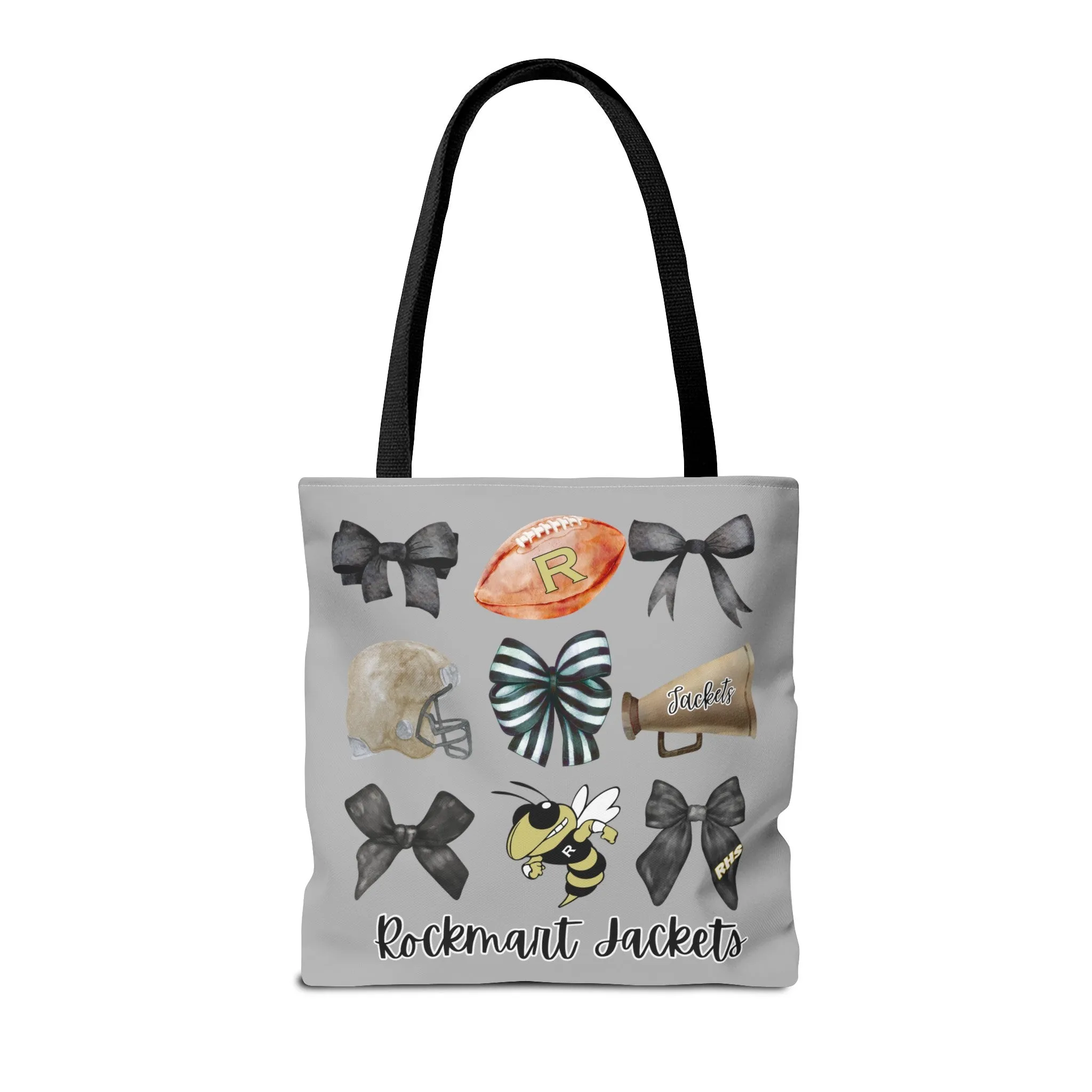 Rockmart Jackets Bows Football & Cheer Tote Bag (AOP)