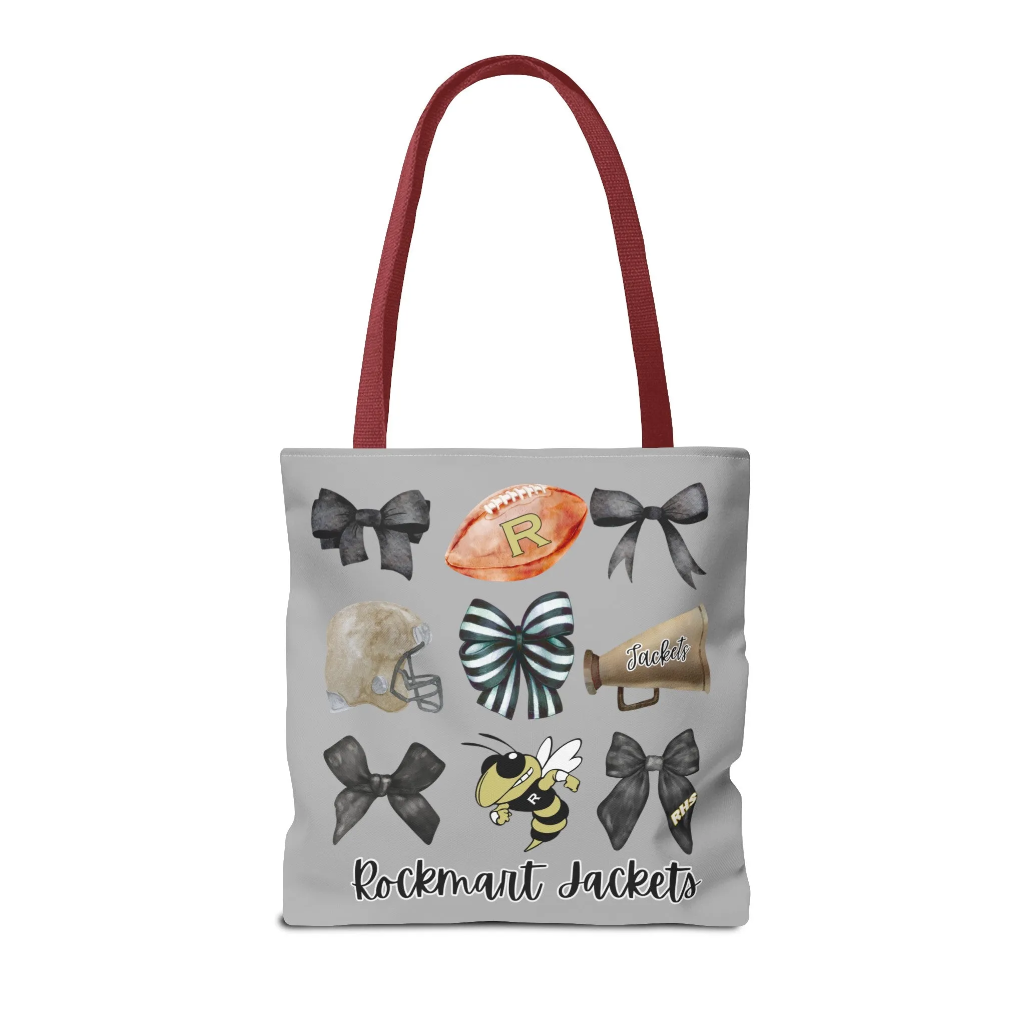 Rockmart Jackets Bows Football & Cheer Tote Bag (AOP)