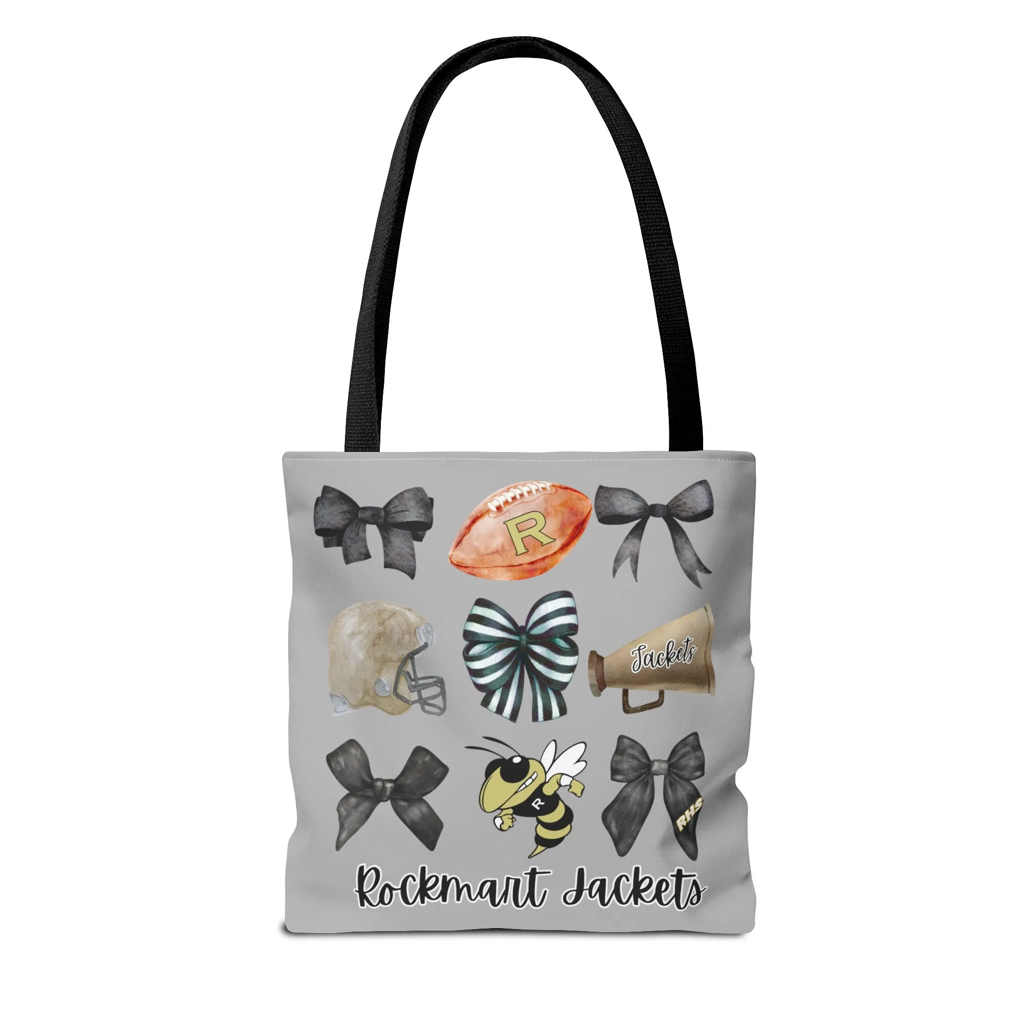 Rockmart Jackets Bows Football & Cheer Tote Bag (AOP)