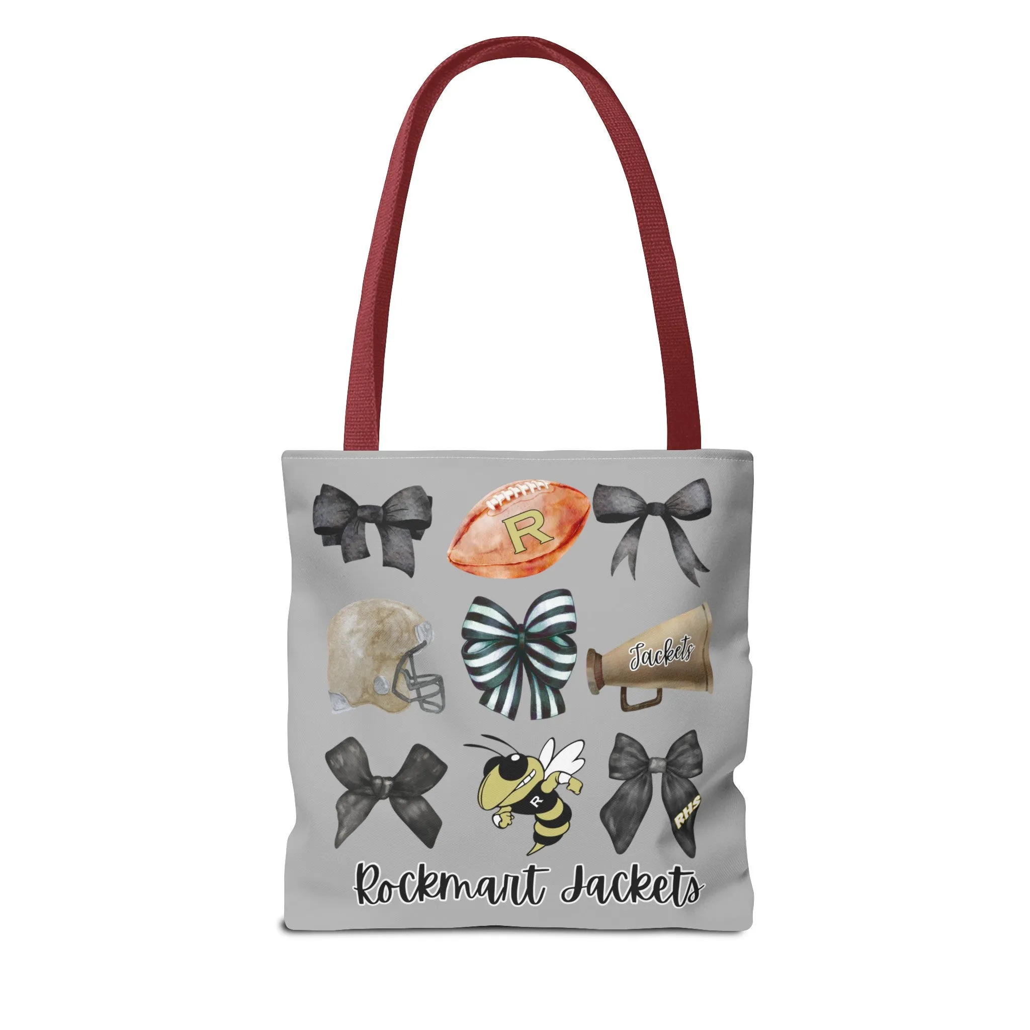 Rockmart Jackets Bows Football & Cheer Tote Bag (AOP)