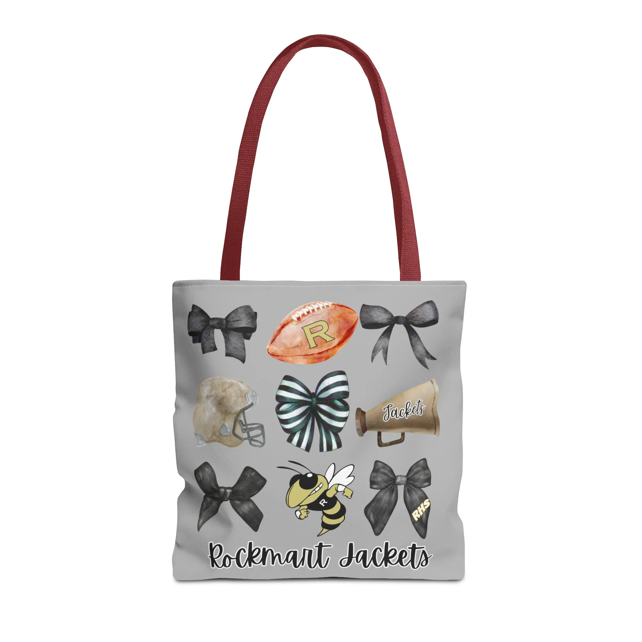 Rockmart Jackets Bows Football & Cheer Tote Bag (AOP)