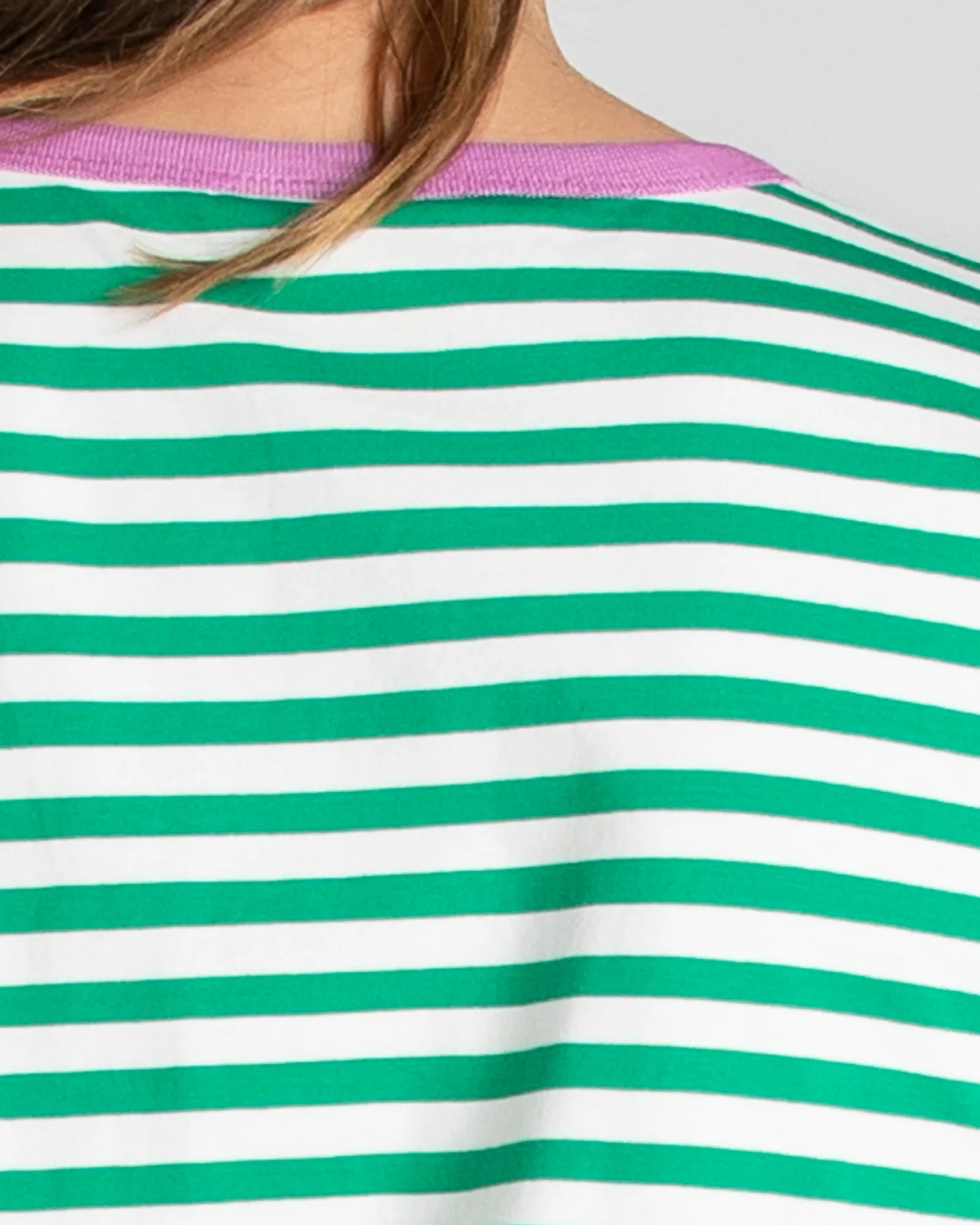 Sago Stripe Tee - Emerald Stripe