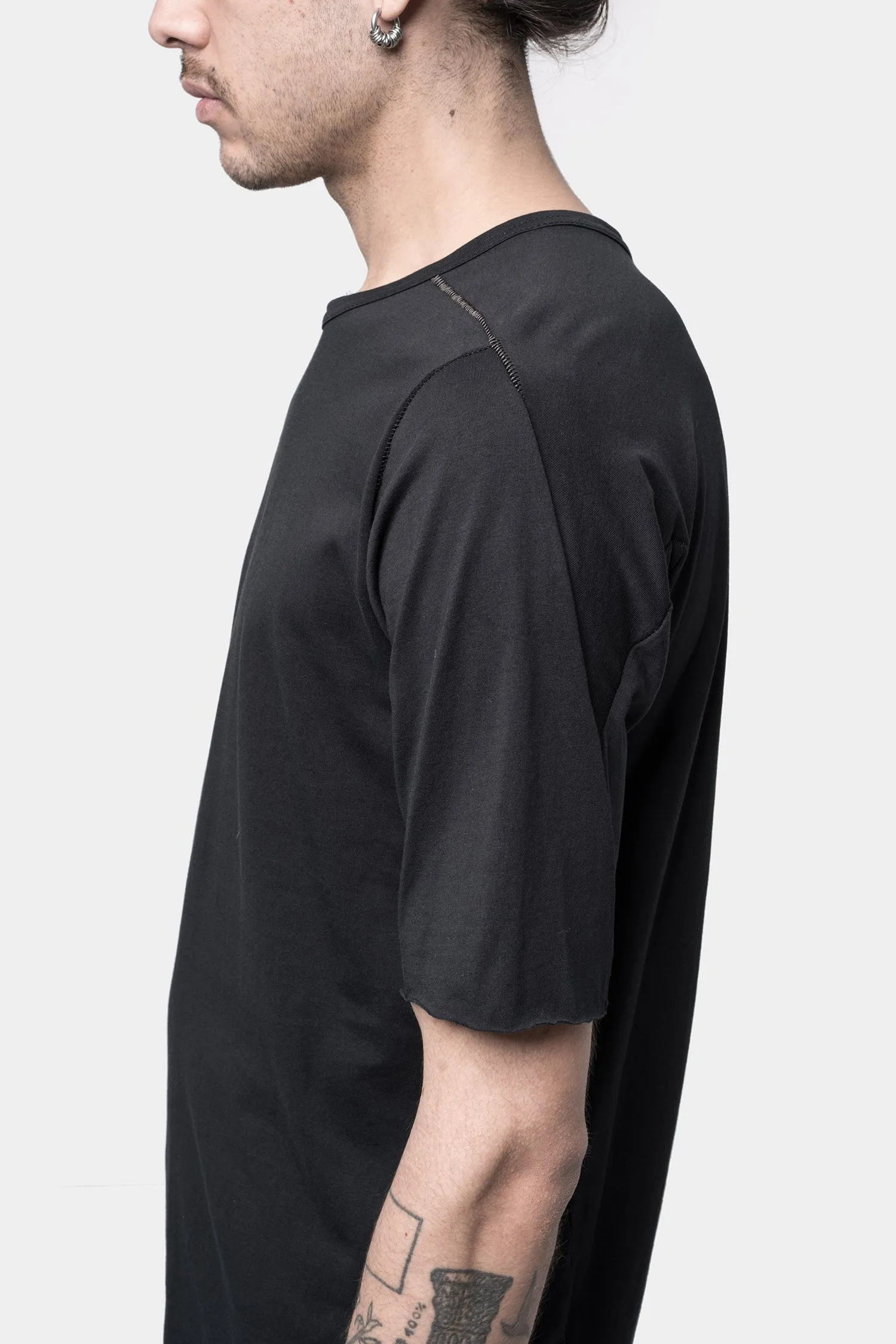 Semi Raglan Short sleeve T-Shirt, Noir