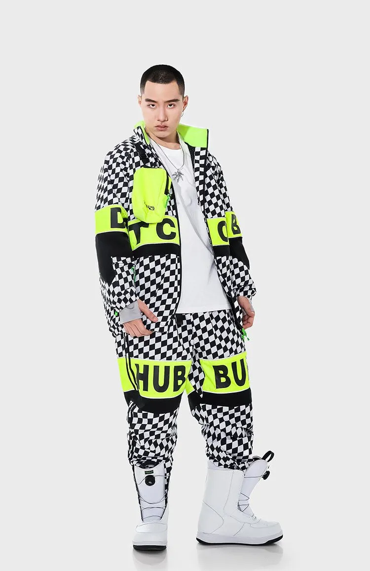 Snowverb Men's Street Style Plaid Snow Suits