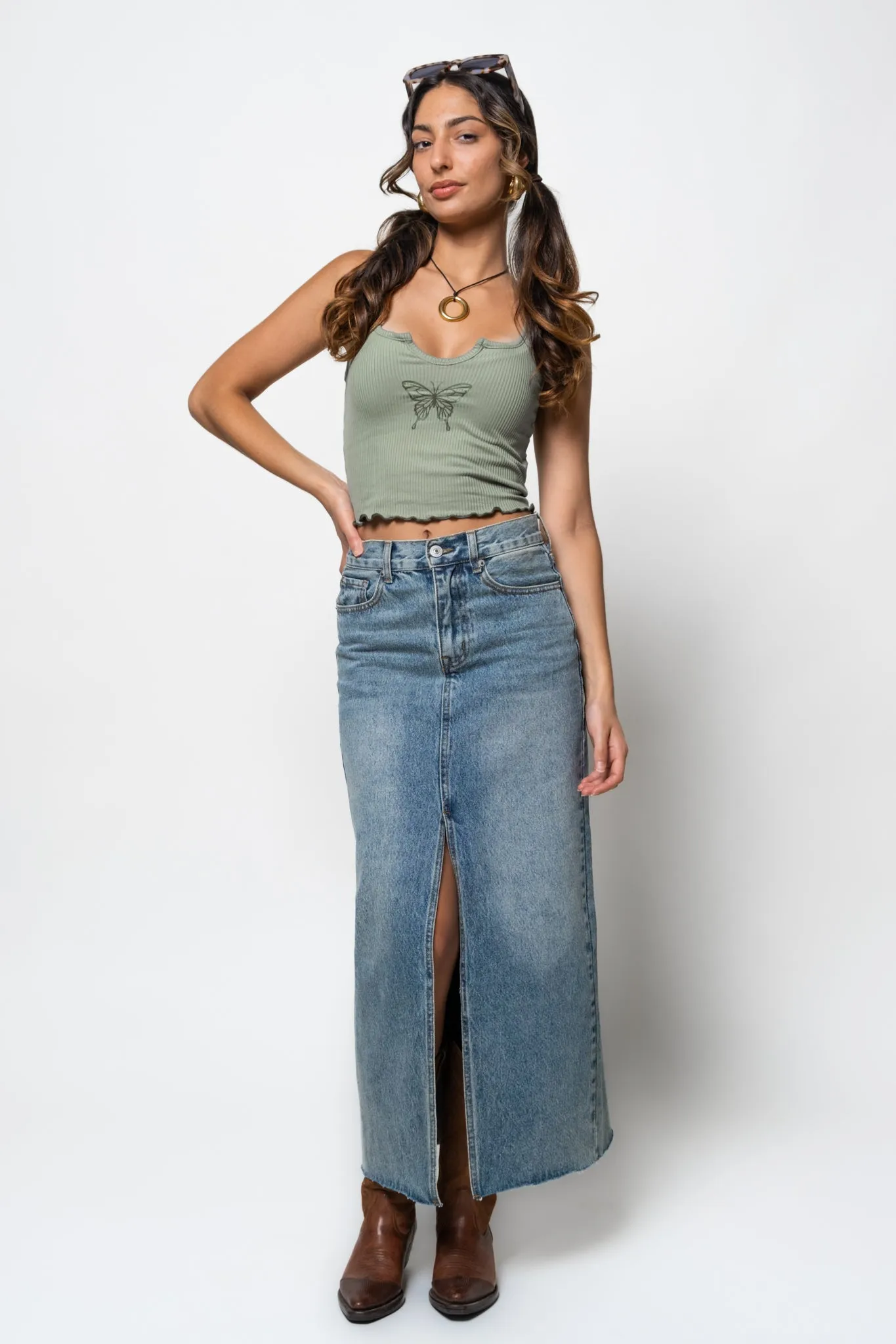 Steve Madden Avani Denim Skirt