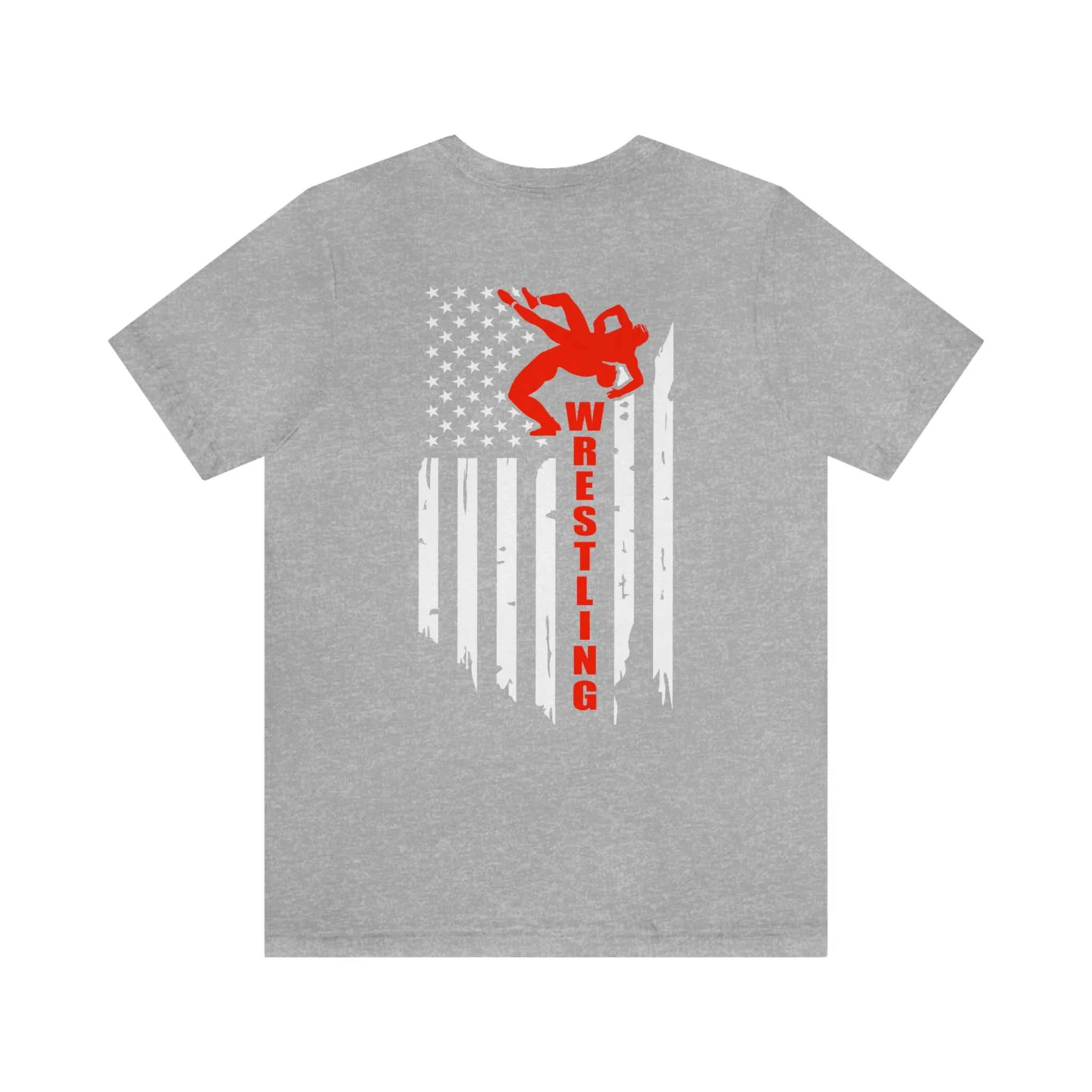 Wrestling Shirt American Flag Unisex Jersey Short Sleeve Tee