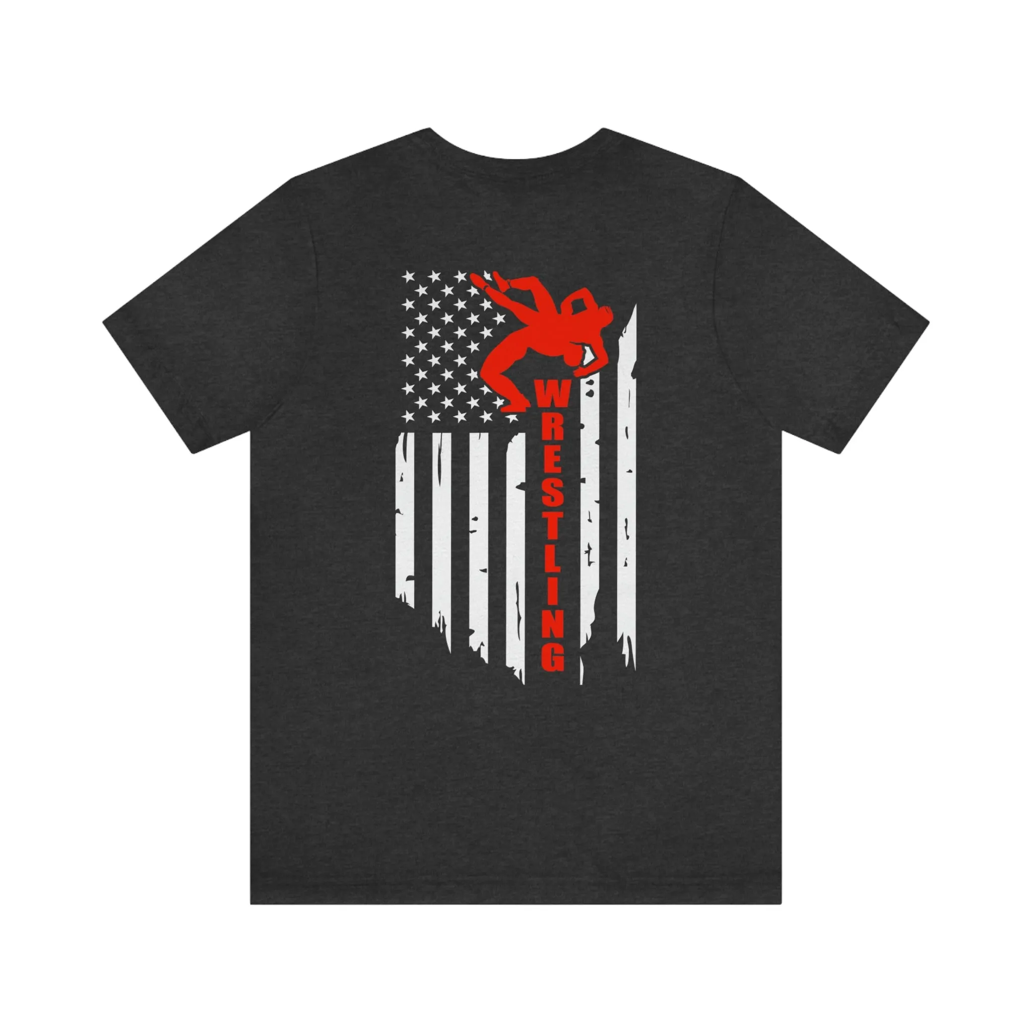 Wrestling Shirt American Flag Unisex Jersey Short Sleeve Tee